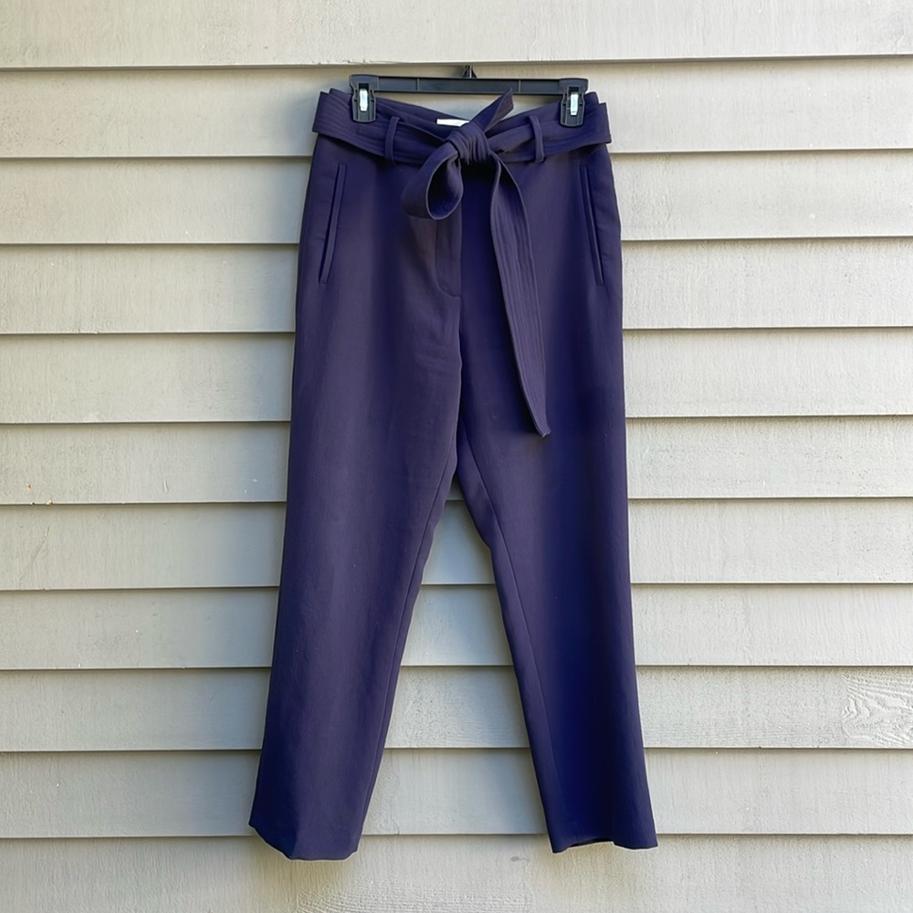 Aritzia Wilfred Tie Front Pant Navy Blue Size 8